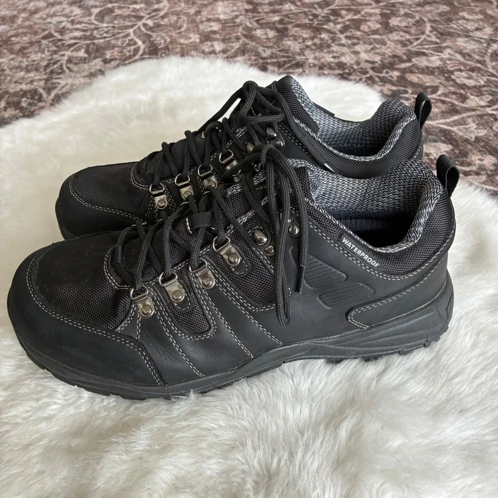 Drew Canyon Men's Waterproof Boots Black Leather Hiking Shoes 13 6E 40737-14